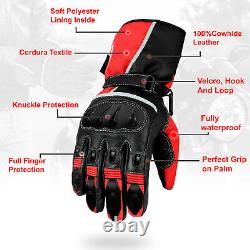 Motorcycle Racing Waterproof Jacket Trouser Suit Leather Gloves Motorbike Shoes