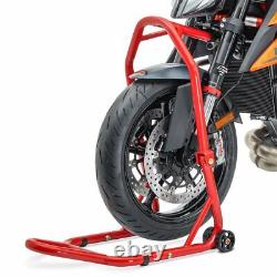 Motorcycle head stock lift Ducati Monster S4 paddock stand front Classic red