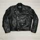 Mr Motor Cycle Classic Biker Jacket Black Leather Zip Up Size 58