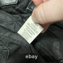 Mr Motor Cycle Classic Biker Jacket Black Leather Zip Up Size 58