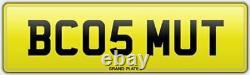 Mutt Mutley Doggies K9 Dogs Number Plate Bc05 Mut Registration Smut Smutt Mute