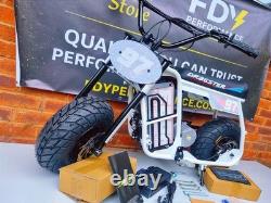 NEW EBOX Electric Dragster 2KW 60V Mini Pit Bike Black/White