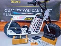 NEW EBOX Electric Dragster 2KW 60V Mini Pit Bike Black/White