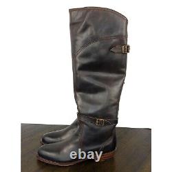 NEW Frye Dorado Tall Leather Riding Boots Women's Size 6 Dark Brown MSRP $458