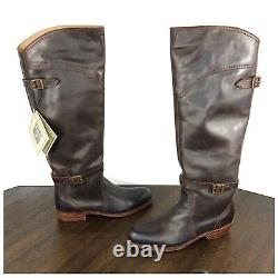 NEW Frye Dorado Tall Leather Riding Boots Women's Size 6 Dark Brown MSRP $458
