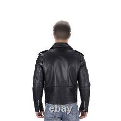 New Men's Fashion Leather Jacket Black Leather Jacket Slim fit Leather Jacket