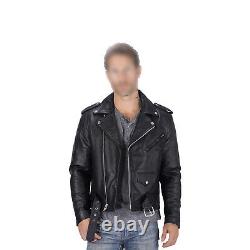 New Men's Fashion Leather Jacket Black Leather Jacket Slim fit Leather Jacket