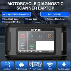 OBDPROG Moto 100 Motorcycle All System Diagnostic Tool OBD2 Scanner Code Reader