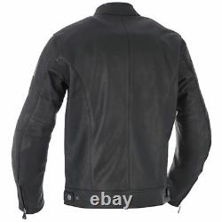 Oxford Bladon CE Armoured Lightweight Leather Motorcycle Jacket Black