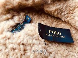 POLO RALPH LAUREN Brown Shearling Leather Coat M New Auth Jacket RRP2500GBP
