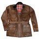 Panther Leather Jacket Antique Brown Nappa Military Mens Trialmaster Vintage Pit