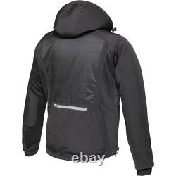 Premium Rocksolid Hooded Armoured Motorcycle Jacket by Black For Bike Riding