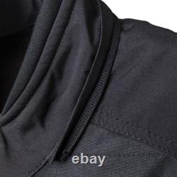 Premium Rocksolid Hooded Armoured Motorcycle Jacket by Black For Bike Riding