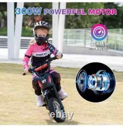 RCB R9X 12 Wheel Kids Electric Motorcycle 300W 36V 15.5mph Off-Road Age 3-12