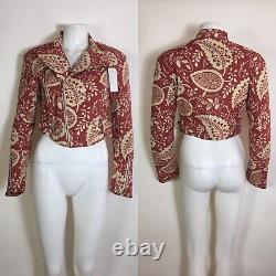 Rare Vtg John Galliano Spring 1997 Red Cotton Jacket S