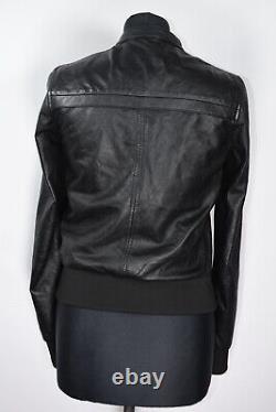 Replay Women Motorcycle Biker Lamb Leather Jacket size XS