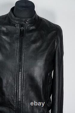 Replay Women Motorcycle Biker Lamb Leather Jacket size XS