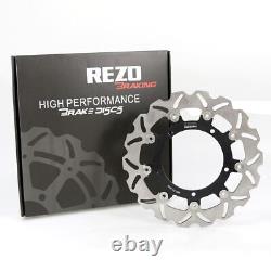 Rezo Wavy Front Brake Rotor Discs Pair for Yamaha MT-09 14-21