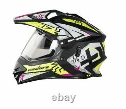 SB-42 Bang Enduro Mat Black & Fluo Yellow L Size With Plain Visor 600 mm