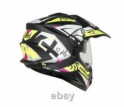 SB-42 Bang Enduro Mat Black & Fluo Yellow L Size With Plain Visor 600 mm