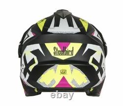 SB-42 Bang Enduro Mat Black & Fluo Yellow L Size With Plain Visor 600 mm