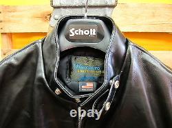 SCHOTT NYC PERFECTO #641HH Horsehide Leather Jacket Black Made in USA