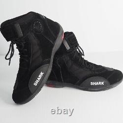 SHARK SHORTY Motorcycle Boots Black Suede Leather Robust Waterproof EU41 / US 8