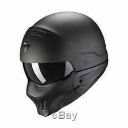 Scorpion EXO Combat EVO Streetfighter Open Face Motorcycle Helmet Matt Black