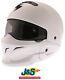 Scorpion Exo Combat Jet Motorcycle Helmet Motorbike Transformer Open White J&s