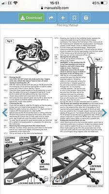 Sealey 450kg Hydraulic Motorcycle Lift MC450