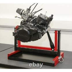 Sealey Single/Twin Cylinder Motorcycle Engine Stand 30kg Red/Black MES01