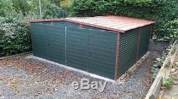 Secure Garage 18x18ft for Car, Motorcycle Garden Equipment Shed Storage Workshop