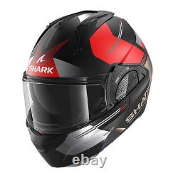 Shark Evo GT Tekline Mat KUR Flip Front Motorcycle Bike Crash Helmet Sunvisor
