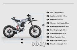 Shengmilo S900 Electric Bike Mountainbike 60V 30AH 264.0'' Electric Motorcycle