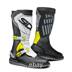 Sidi Trial Zero 2 Off-Road Motorcycle Black Yellow White Unisex Adult Boots