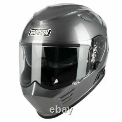 Simpson Venom Gunmetal Full Face Motorcycle Bike Sport Crash Helmet Light Weight