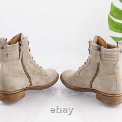 Sofft Womens Baxter Boot Size 11 Tan Suede Waterproof Lace Up Combat Bootie Flat