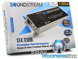Soundstream St4.1200d Motorcycle 4 Channel 1200w Component Speakers Amplifier