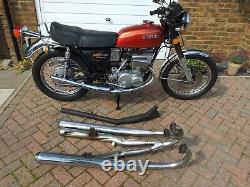 Suzuki Gt550,1977, STANDARD EXHAUSTS + 3 INTO 1 and EXSPANSION CHAMBERS