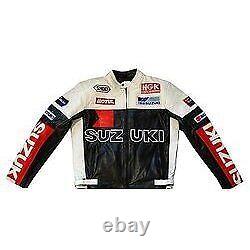 Suzuki Motorbike Leather Bike Motogp Jacket Motorcycle Jacket-38-40-42-44-46-48