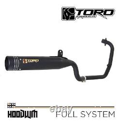 Toro Full Exhaust System, Matt Black Silencer for Sinnis Hoodlum 125 17-21