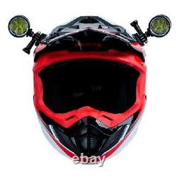 Tusk LED Helmet Light Kit 2 Lights 4 Batteries Motorcycle Dirt Bike ATV UTV SXS