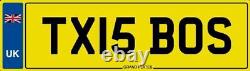 Tx Is Boss Number Plate Initials Car Reg Tx15 Bos Fees Paid Terry Thomas Taxi