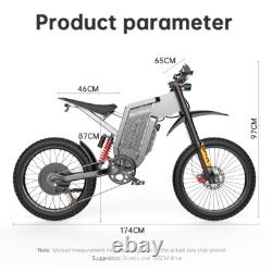 UK Stock 600OW Peak Electric Motorcycle Ebike For Adult 60V 30AH Bicycle