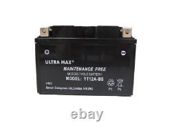 ULTRAMAX YT12A-BS, 12V 10Ah FOR MOTORCYCLE, MOTORBIKE, QUAD BIKE, JET SKI