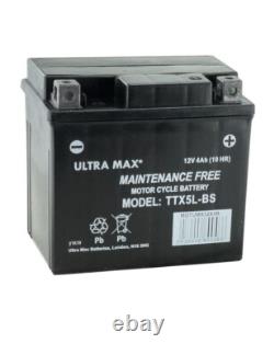 Ultramax Ttx5l-bs 12v 4ah 55 Cca For Motorcycle, Motorbike, Quad Bike, Jet Ski