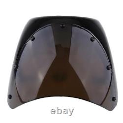 Universal Motorcycle Fromt Headlight Windscreen Fairing for Cafe Racer Black