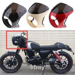 Universal Motorcycle Fromt Headlight Windscreen Fairing for Cafe Racer Black