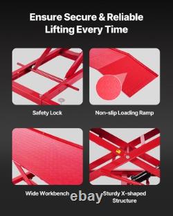 VEVOR 1000lbs Hydraulic Motorcycle Jack Lift Hoist Stand Dirt Street Bike ATV