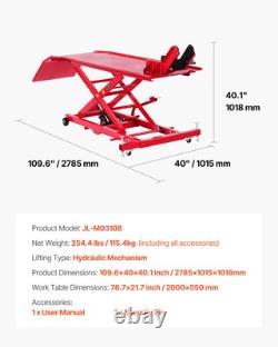 VEVOR 1000lbs Hydraulic Motorcycle Jack Lift Hoist Stand Dirt Street Bike ATV